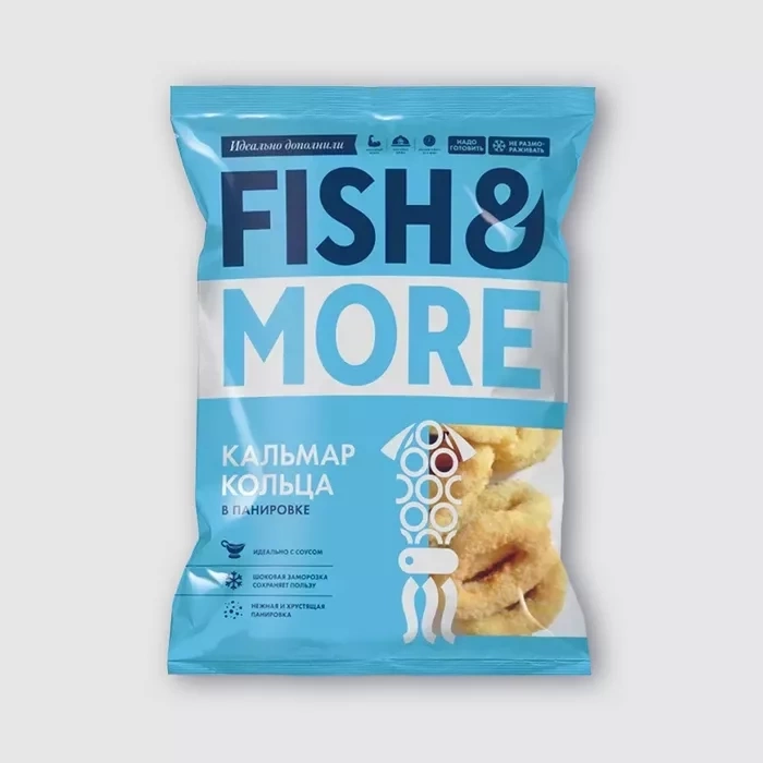 Кольца кальмара в панировке, п/ф обжар, 4-8 см/шт Fish&More ЗАМ. 0,5 кг фото 1