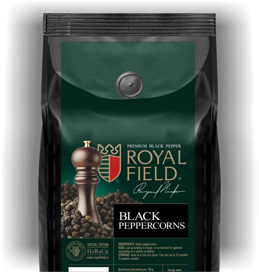 Перец чёрный горошком RoyalField 500 г.(HoReca) фото 1