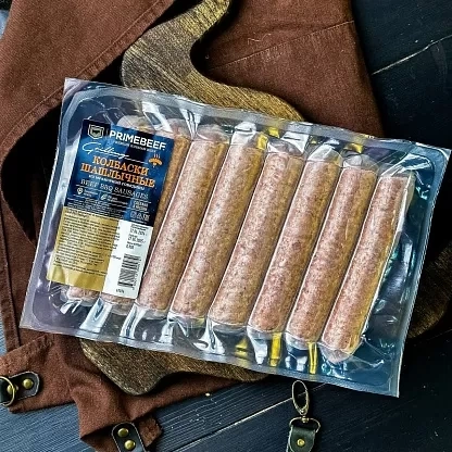 Колбаски шашлычные из мраморной говядины (Beef BBQ Sausages) Праймбиф 800 гр. ЗАМ фото 2